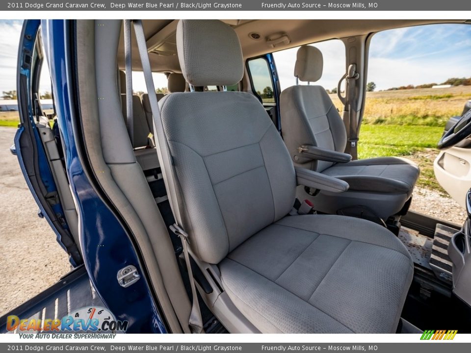 2011 Dodge Grand Caravan Crew Deep Water Blue Pearl / Black/Light Graystone Photo #29