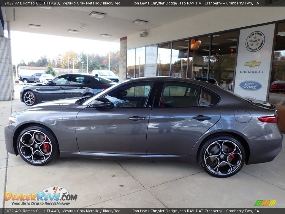 Vesuvio Gray Metallic 2022 Alfa Romeo Giulia Ti AWD Photo #9