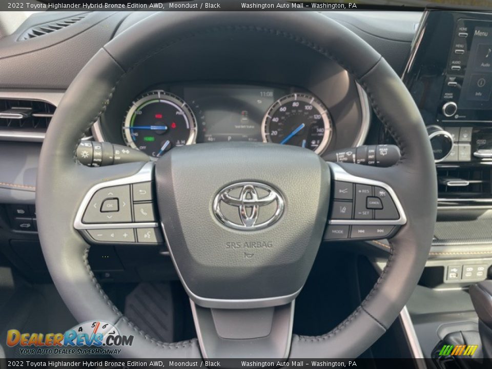 2022 Toyota Highlander Hybrid Bronze Edition AWD Steering Wheel Photo #12