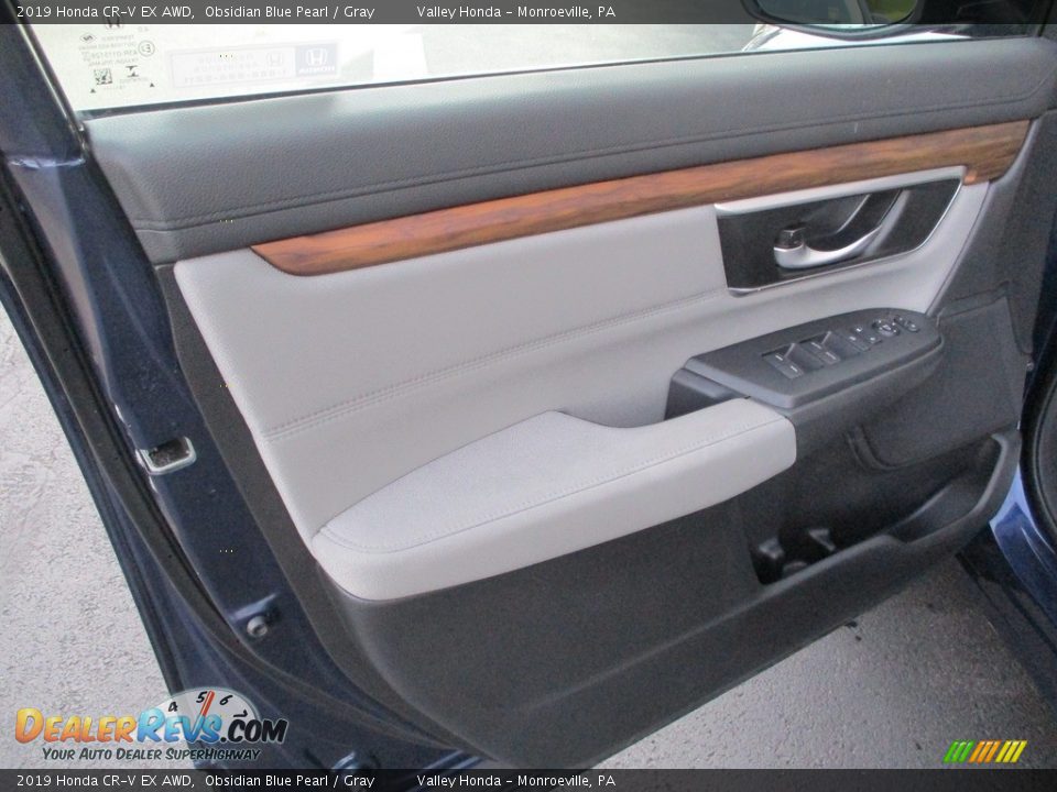 2019 Honda CR-V EX AWD Obsidian Blue Pearl / Gray Photo #11