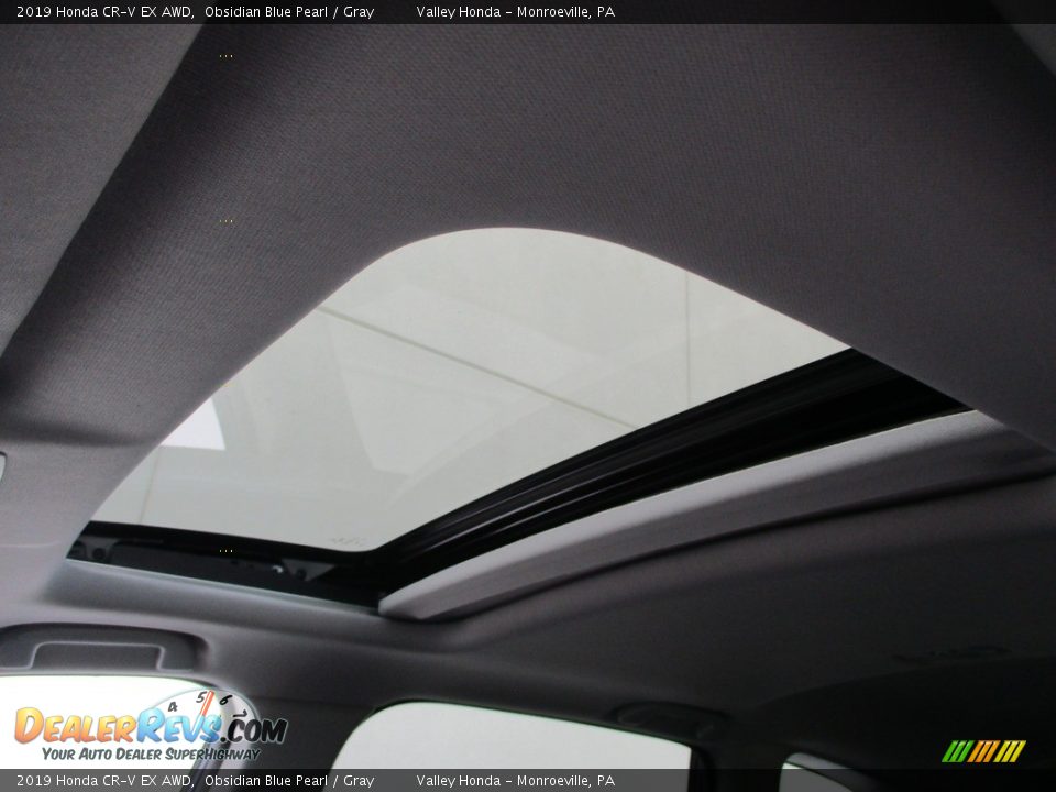 2019 Honda CR-V EX AWD Obsidian Blue Pearl / Gray Photo #12