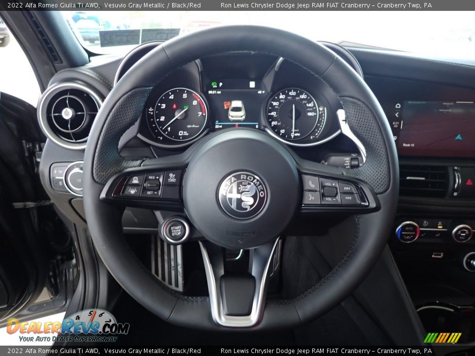 2022 Alfa Romeo Giulia Ti AWD Steering Wheel Photo #16
