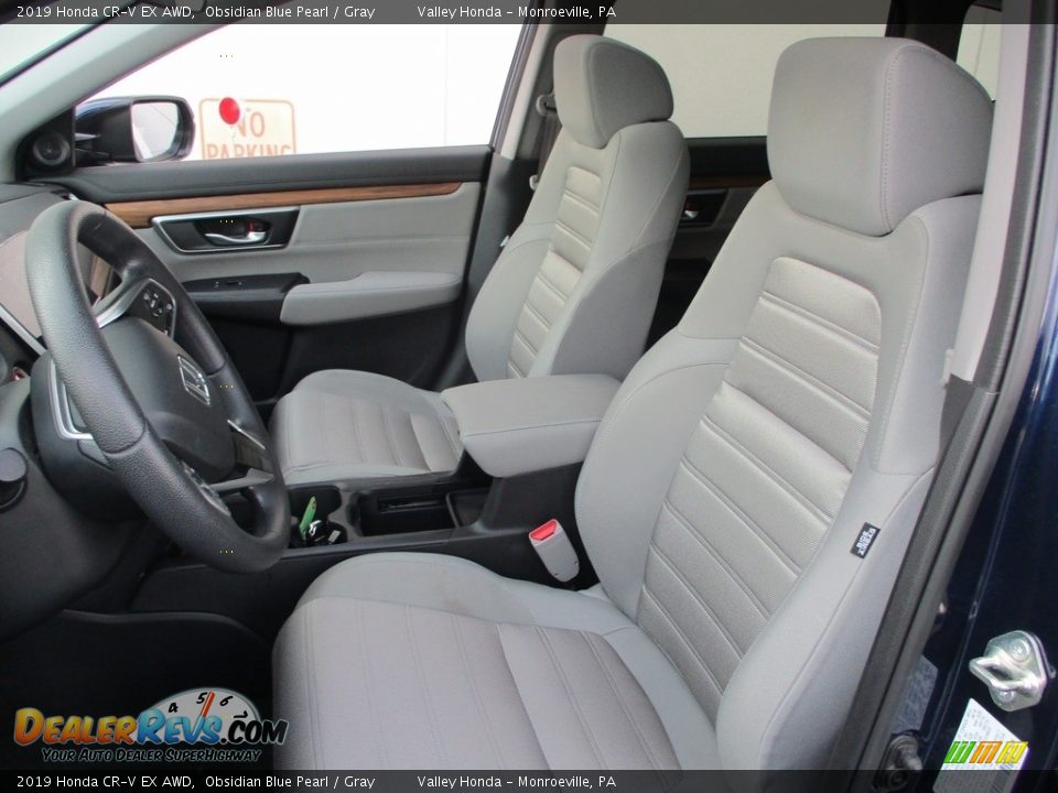 2019 Honda CR-V EX AWD Obsidian Blue Pearl / Gray Photo #13
