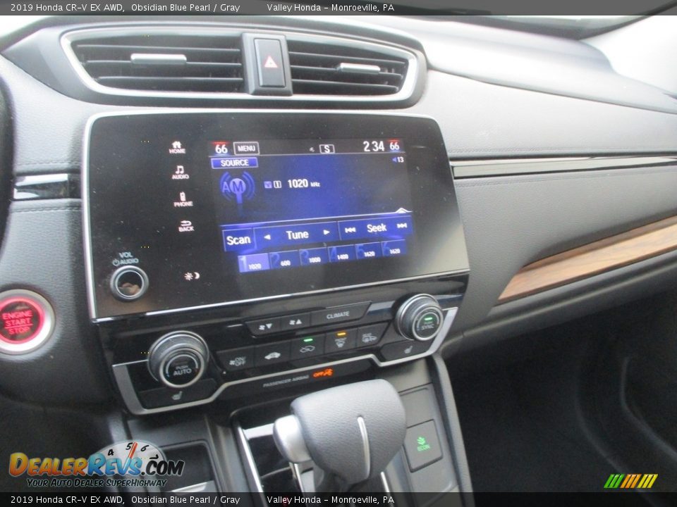 2019 Honda CR-V EX AWD Obsidian Blue Pearl / Gray Photo #16