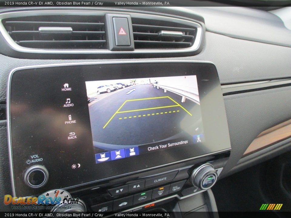 2019 Honda CR-V EX AWD Obsidian Blue Pearl / Gray Photo #17