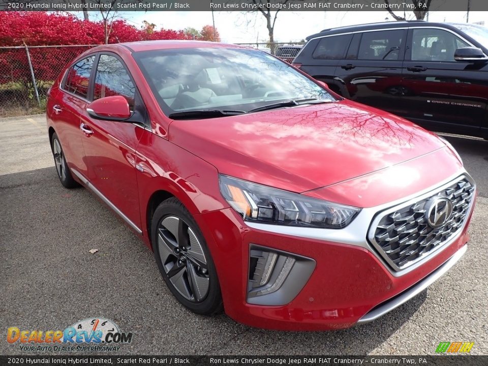 2020 Hyundai Ioniq Hybrid Limited Scarlet Red Pearl / Black Photo #2