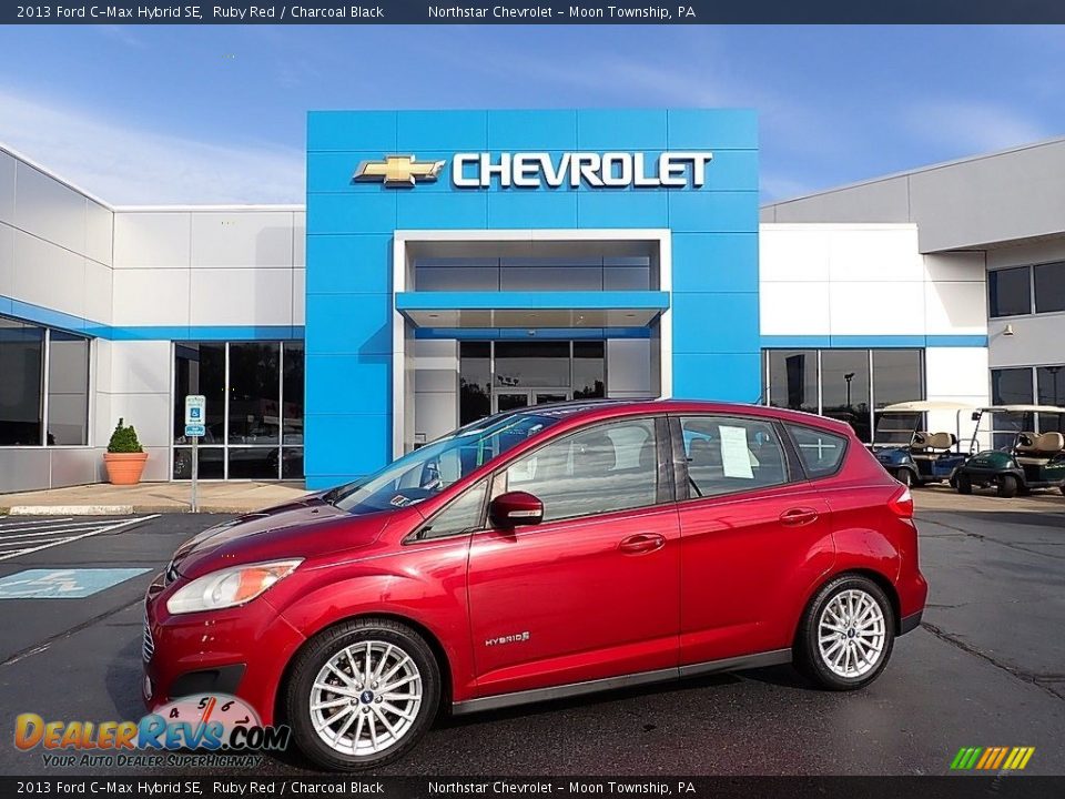 2013 Ford C-Max Hybrid SE Ruby Red / Charcoal Black Photo #1