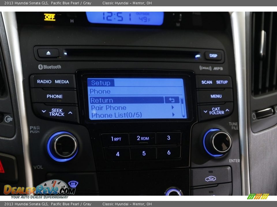 2013 Hyundai Sonata GLS Pacific Blue Pearl / Gray Photo #10