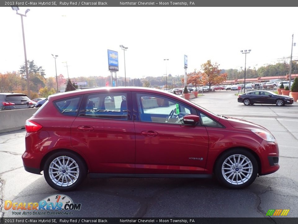 2013 Ford C-Max Hybrid SE Ruby Red / Charcoal Black Photo #10