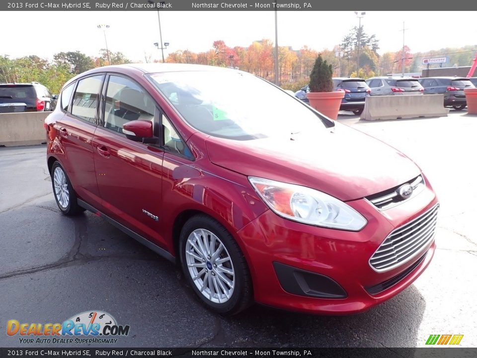 2013 Ford C-Max Hybrid SE Ruby Red / Charcoal Black Photo #11