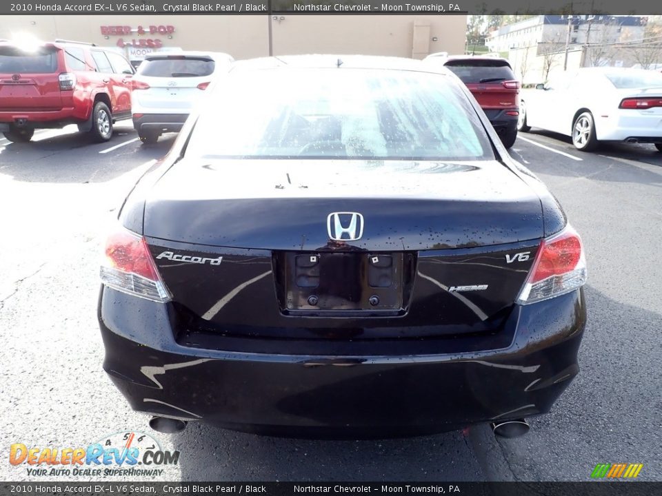 2010 Honda Accord EX-L V6 Sedan Crystal Black Pearl / Black Photo #3