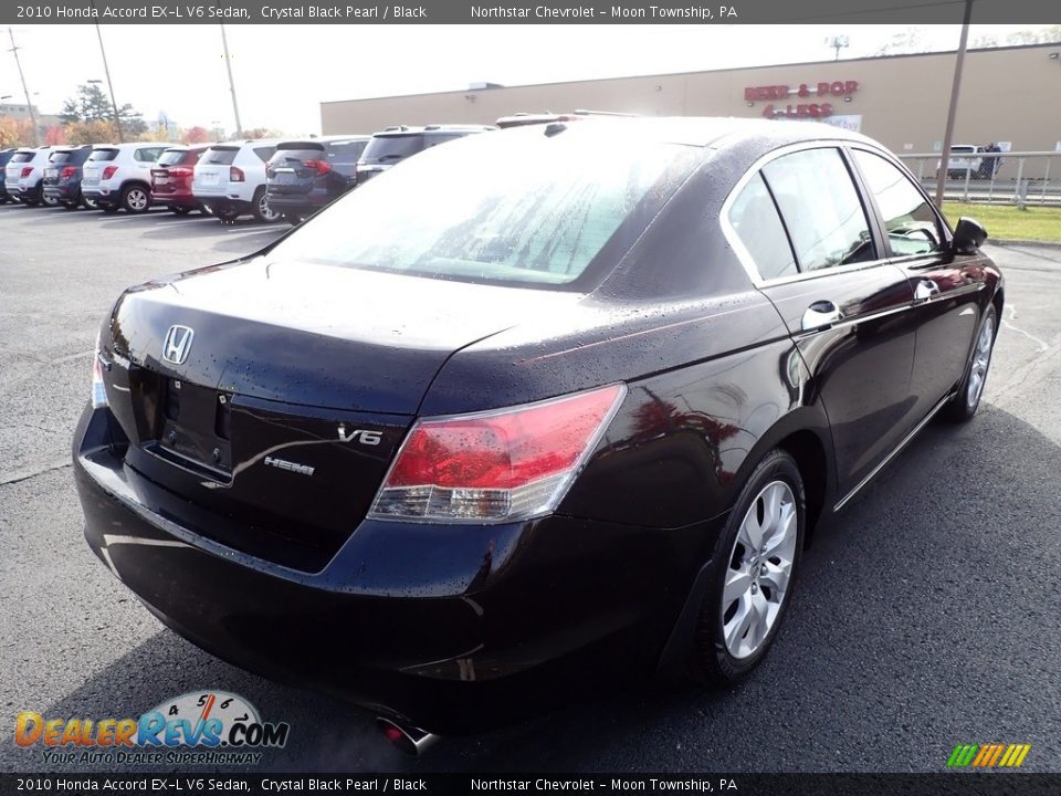 2010 Honda Accord EX-L V6 Sedan Crystal Black Pearl / Black Photo #4