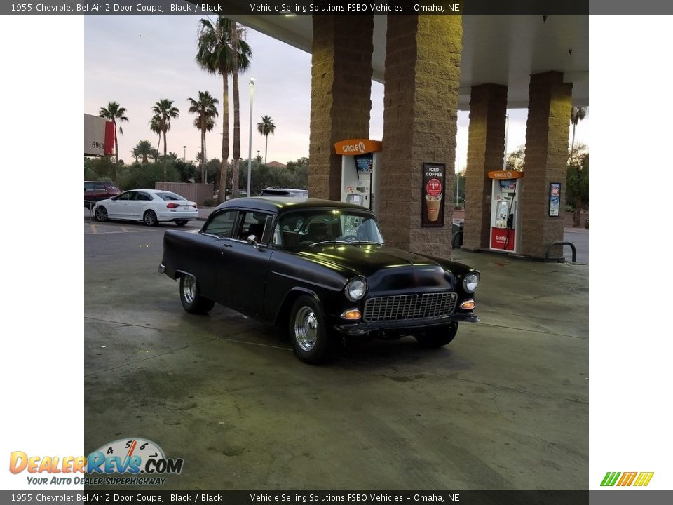 1955 Chevrolet Bel Air 2 Door Coupe Black / Black Photo #1