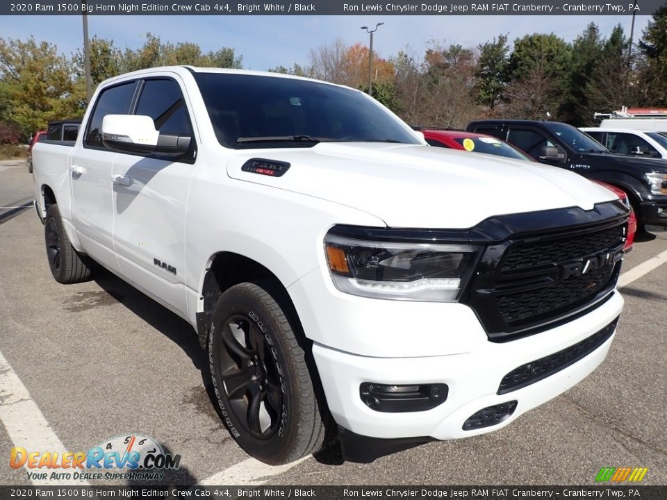 2020 Ram 1500 Big Horn Night Edition Crew Cab 4x4 Bright White / Black Photo #2