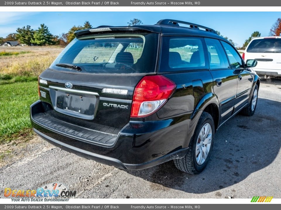 2009 Subaru Outback 2.5i Wagon Obsidian Black Pearl / Off Black Photo #4