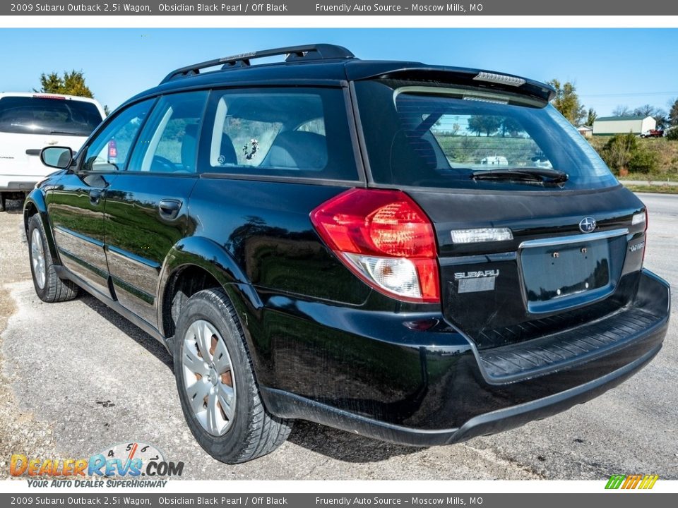 2009 Subaru Outback 2.5i Wagon Obsidian Black Pearl / Off Black Photo #6