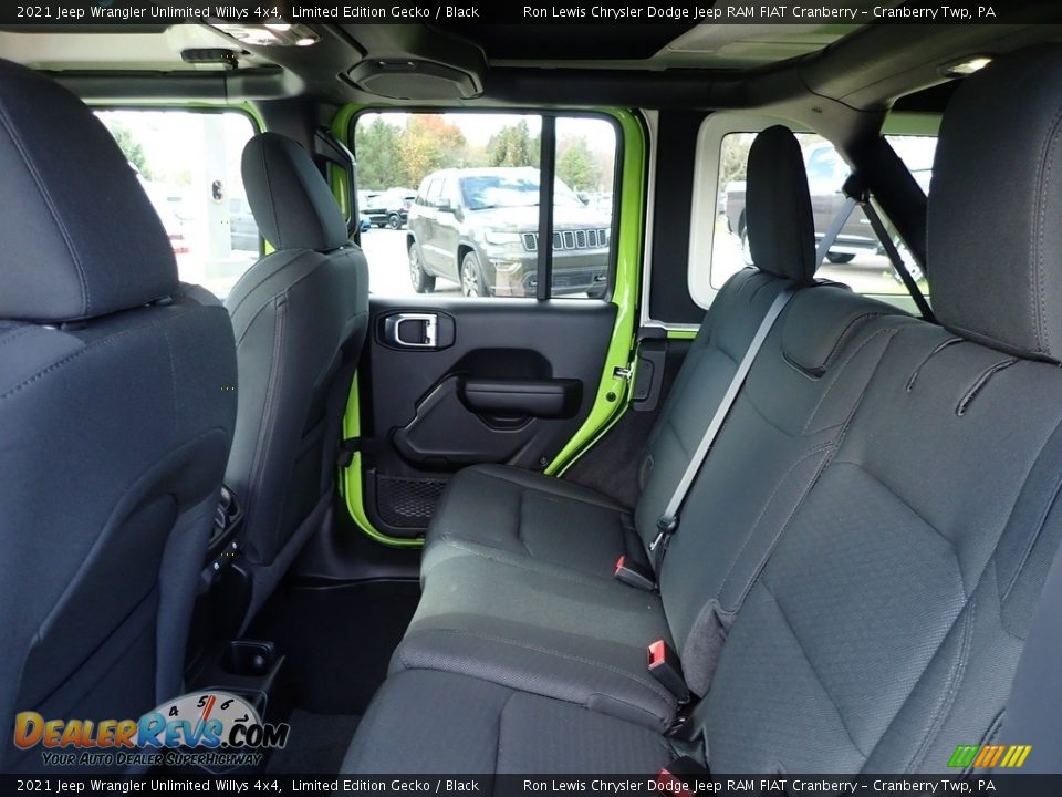 Rear Seat of 2021 Jeep Wrangler Unlimited Willys 4x4 Photo #13