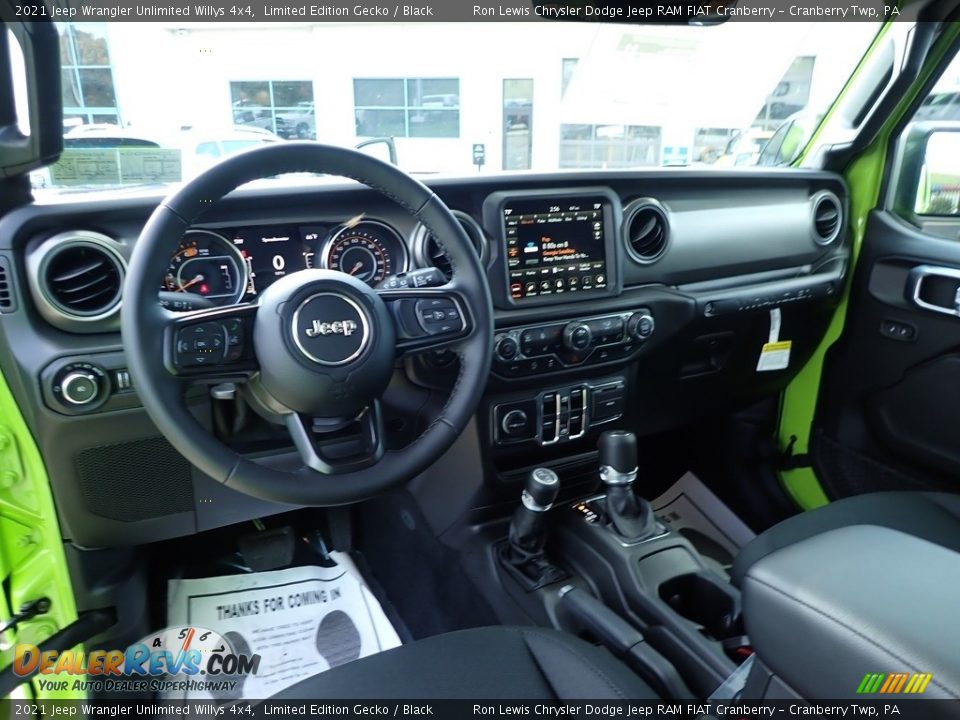 Black Interior - 2021 Jeep Wrangler Unlimited Willys 4x4 Photo #14