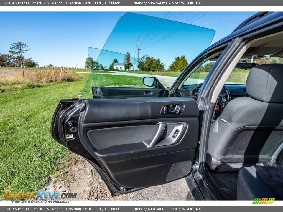 2009 Subaru Outback 2.5i Wagon Obsidian Black Pearl / Off Black Photo #21