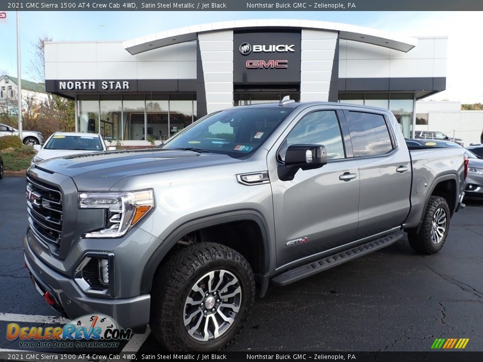 2021 GMC Sierra 1500 AT4 Crew Cab 4WD Satin Steel Metallic / Jet Black Photo #1