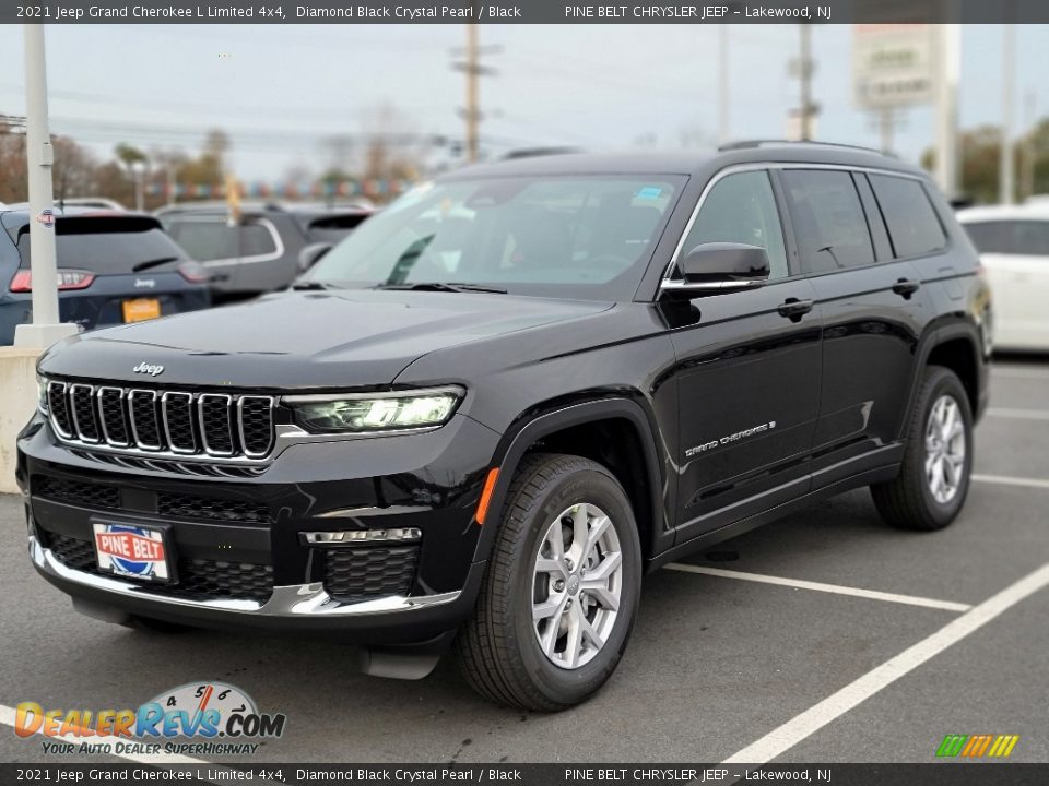 2021 Jeep Grand Cherokee L Limited 4x4 Diamond Black Crystal Pearl / Black Photo #1