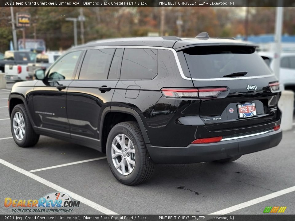 2021 Jeep Grand Cherokee L Limited 4x4 Diamond Black Crystal Pearl / Black Photo #6