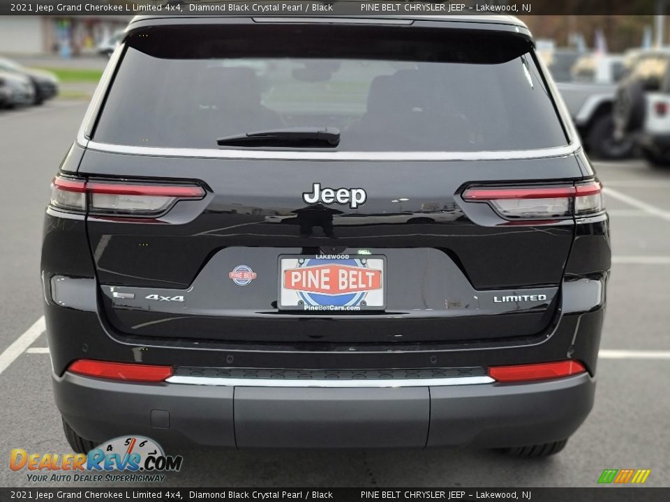 2021 Jeep Grand Cherokee L Limited 4x4 Diamond Black Crystal Pearl / Black Photo #7