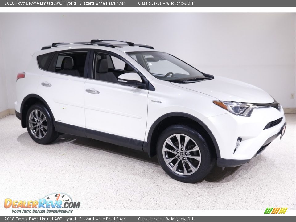 2018 Toyota RAV4 Limited AWD Hybrid Blizzard White Pearl / Ash Photo #1