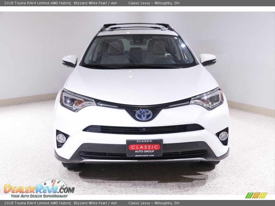 2018 Toyota RAV4 Limited AWD Hybrid Blizzard White Pearl / Ash Photo #2