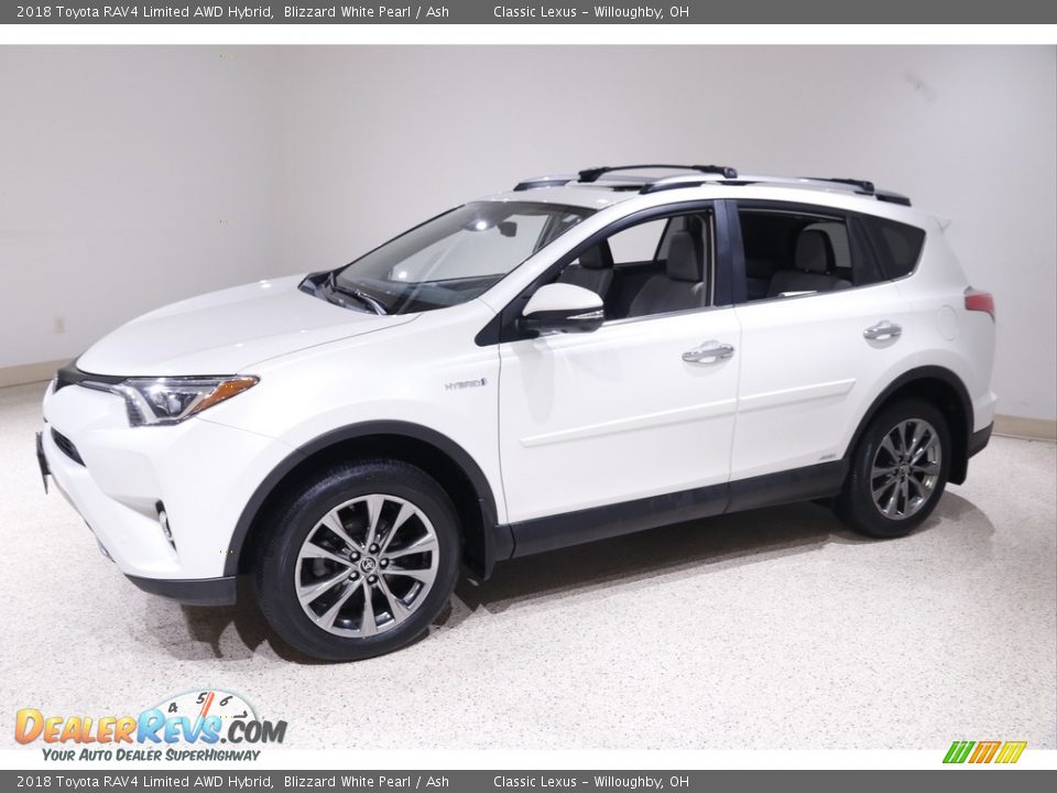 2018 Toyota RAV4 Limited AWD Hybrid Blizzard White Pearl / Ash Photo #3