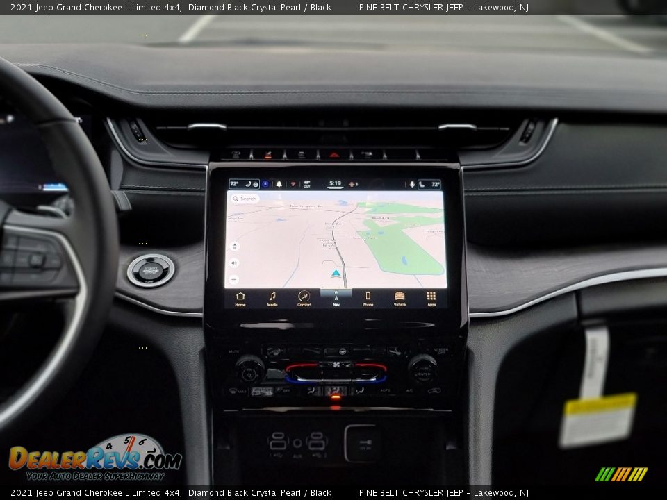 2021 Jeep Grand Cherokee L Limited 4x4 Diamond Black Crystal Pearl / Black Photo #12
