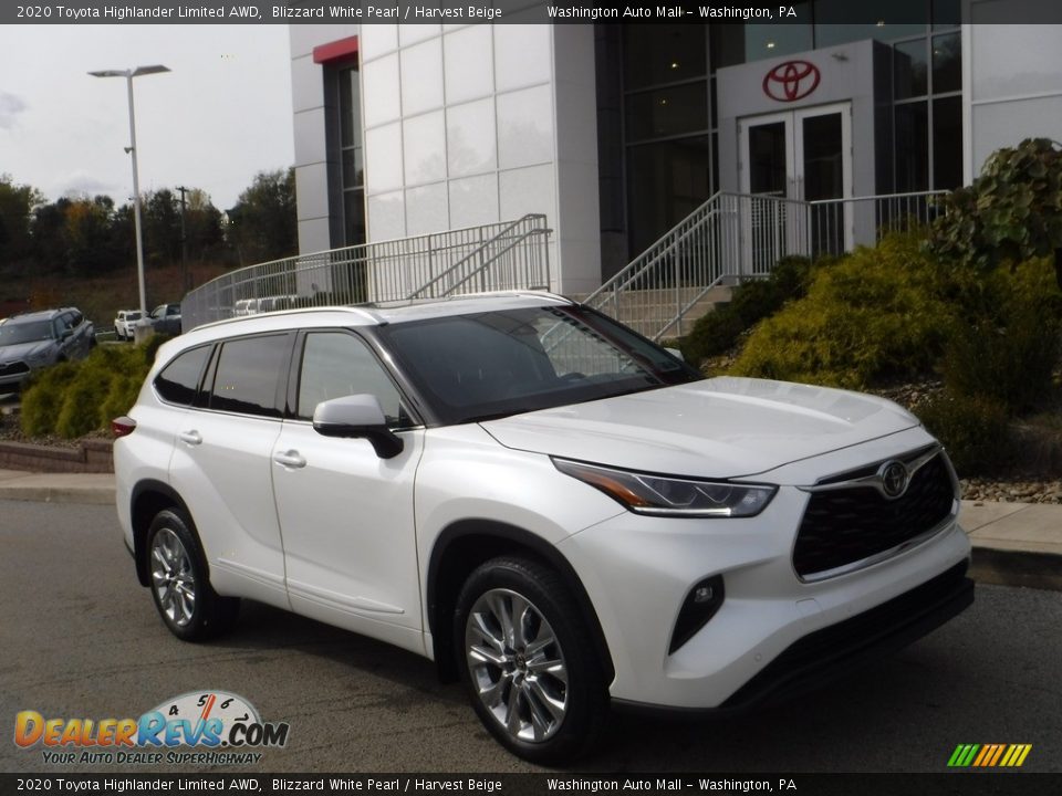 2020 Toyota Highlander Limited AWD Blizzard White Pearl / Harvest Beige Photo #1