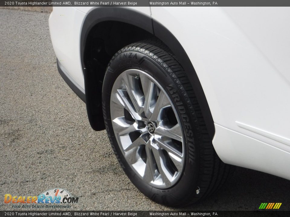 2020 Toyota Highlander Limited AWD Blizzard White Pearl / Harvest Beige Photo #15