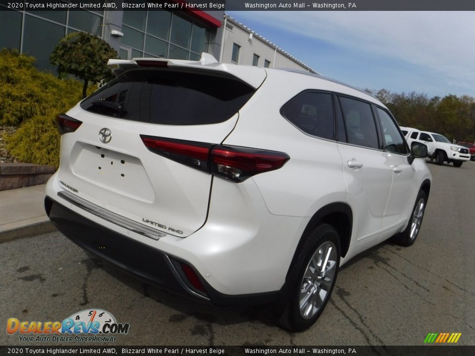 2020 Toyota Highlander Limited AWD Blizzard White Pearl / Harvest Beige Photo #19