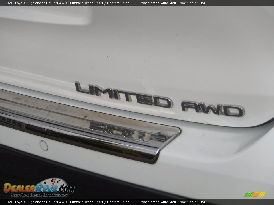 2020 Toyota Highlander Limited AWD Blizzard White Pearl / Harvest Beige Photo #20
