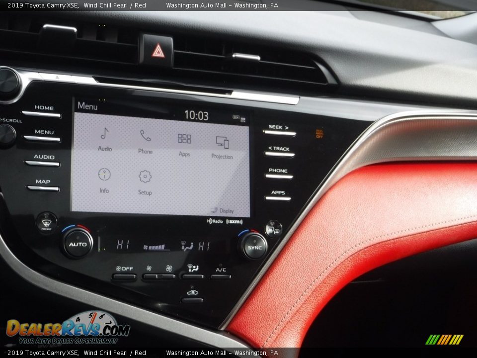2019 Toyota Camry XSE Wind Chill Pearl / Red Photo #4