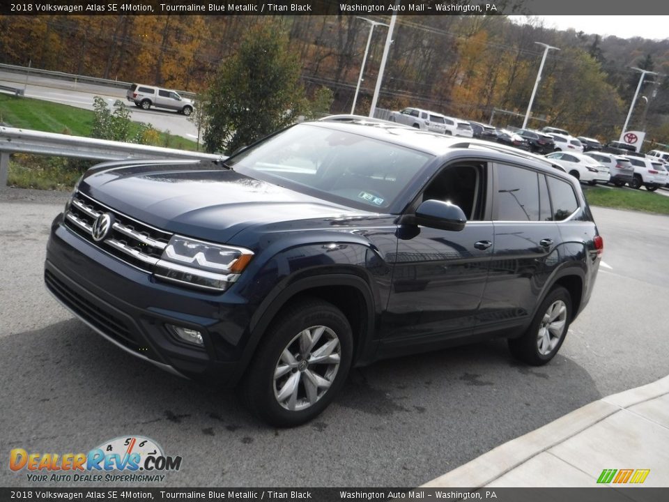 2018 Volkswagen Atlas SE 4Motion Tourmaline Blue Metallic / Titan Black Photo #2