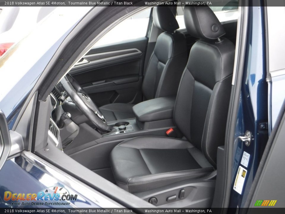 2018 Volkswagen Atlas SE 4Motion Tourmaline Blue Metallic / Titan Black Photo #16