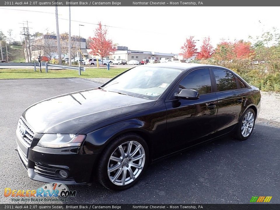 2011 Audi A4 2.0T quattro Sedan Brilliant Black / Cardamom Beige Photo #1