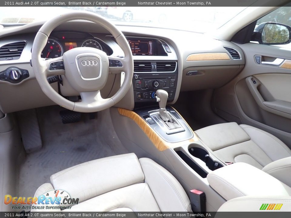 2011 Audi A4 2.0T quattro Sedan Brilliant Black / Cardamom Beige Photo #10