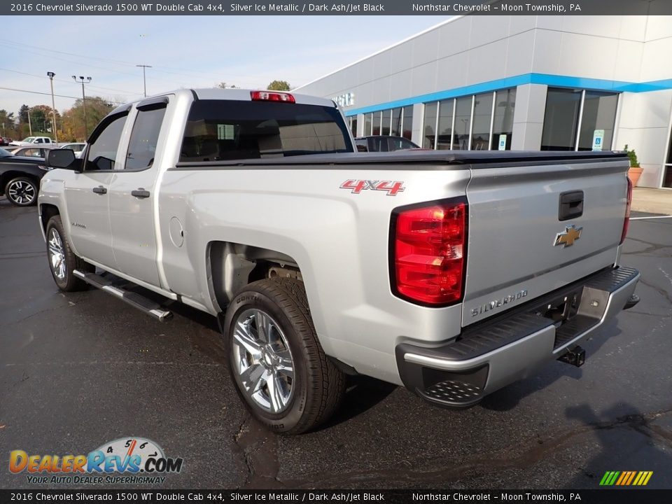 2016 Chevrolet Silverado 1500 WT Double Cab 4x4 Silver Ice Metallic / Dark Ash/Jet Black Photo #4