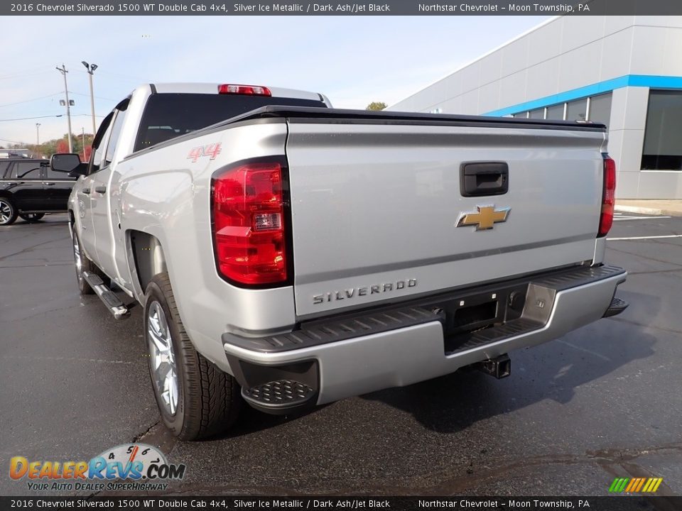 2016 Chevrolet Silverado 1500 WT Double Cab 4x4 Silver Ice Metallic / Dark Ash/Jet Black Photo #5