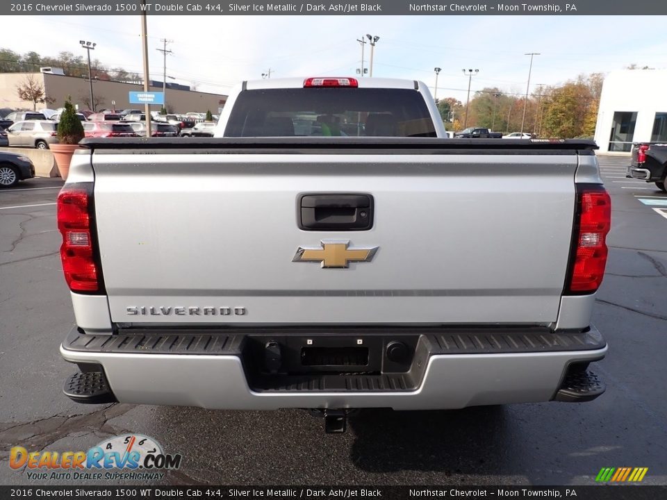 2016 Chevrolet Silverado 1500 WT Double Cab 4x4 Silver Ice Metallic / Dark Ash/Jet Black Photo #6