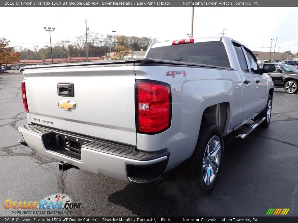 2016 Chevrolet Silverado 1500 WT Double Cab 4x4 Silver Ice Metallic / Dark Ash/Jet Black Photo #7