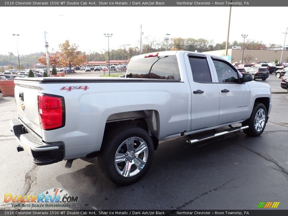 2016 Chevrolet Silverado 1500 WT Double Cab 4x4 Silver Ice Metallic / Dark Ash/Jet Black Photo #8