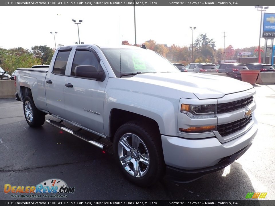 2016 Chevrolet Silverado 1500 WT Double Cab 4x4 Silver Ice Metallic / Dark Ash/Jet Black Photo #10