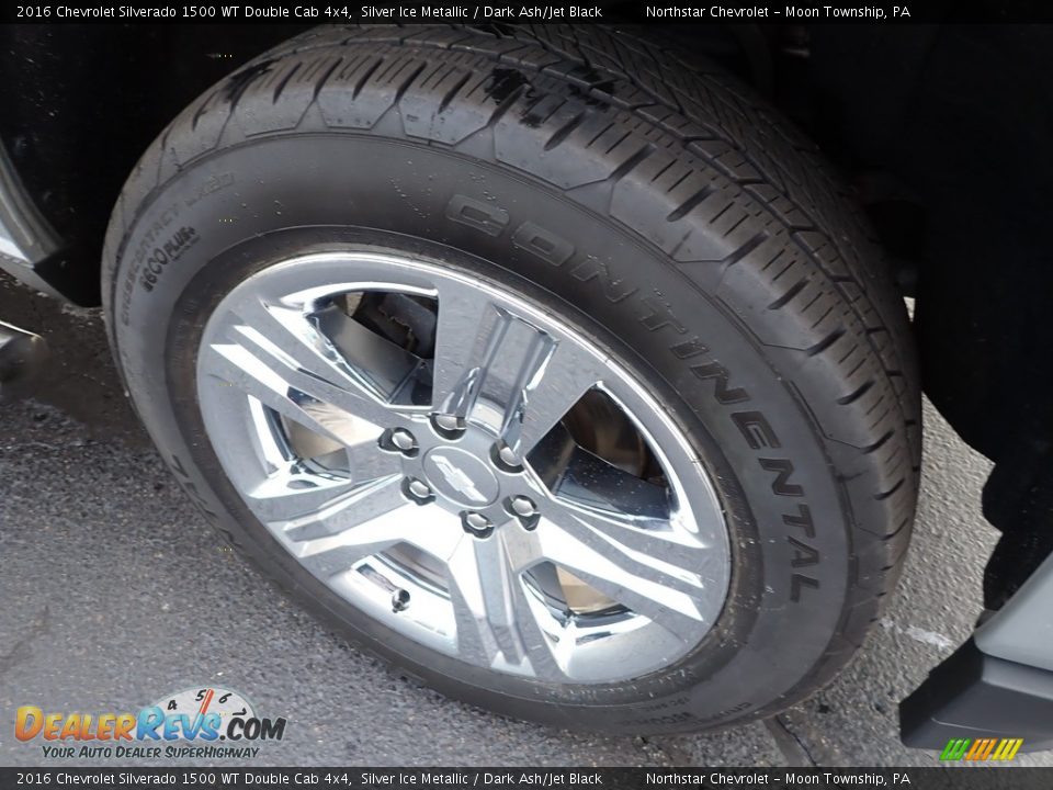 2016 Chevrolet Silverado 1500 WT Double Cab 4x4 Silver Ice Metallic / Dark Ash/Jet Black Photo #13
