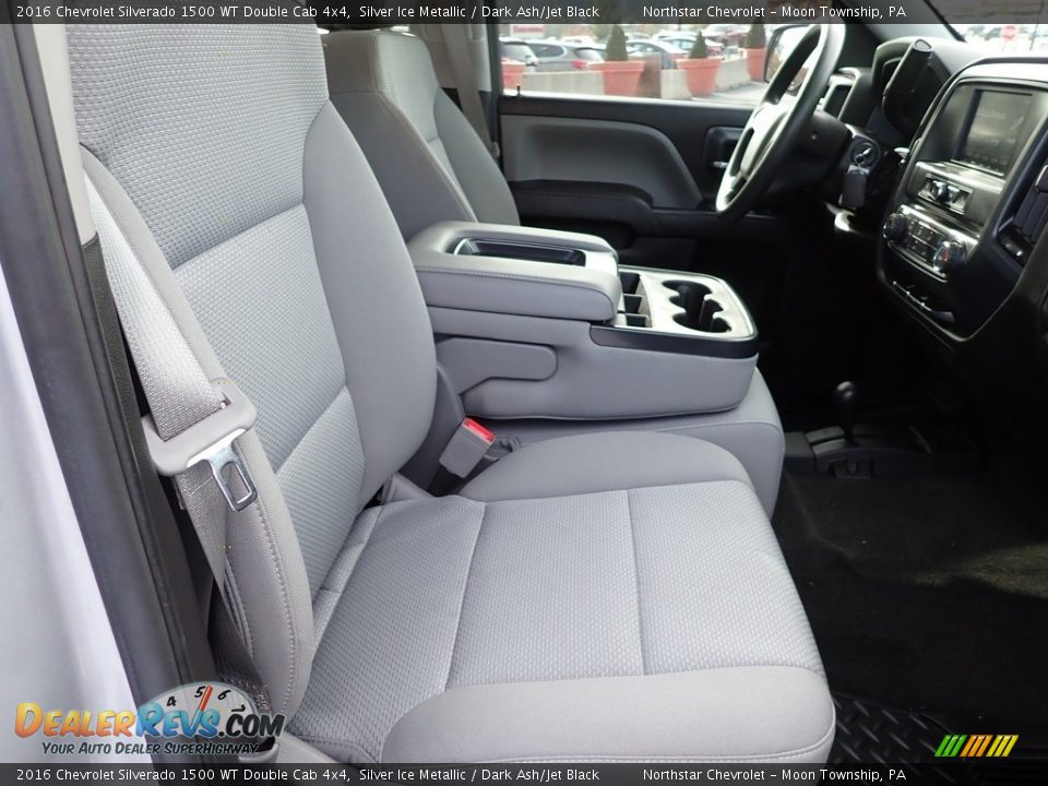 Front Seat of 2016 Chevrolet Silverado 1500 WT Double Cab 4x4 Photo #14