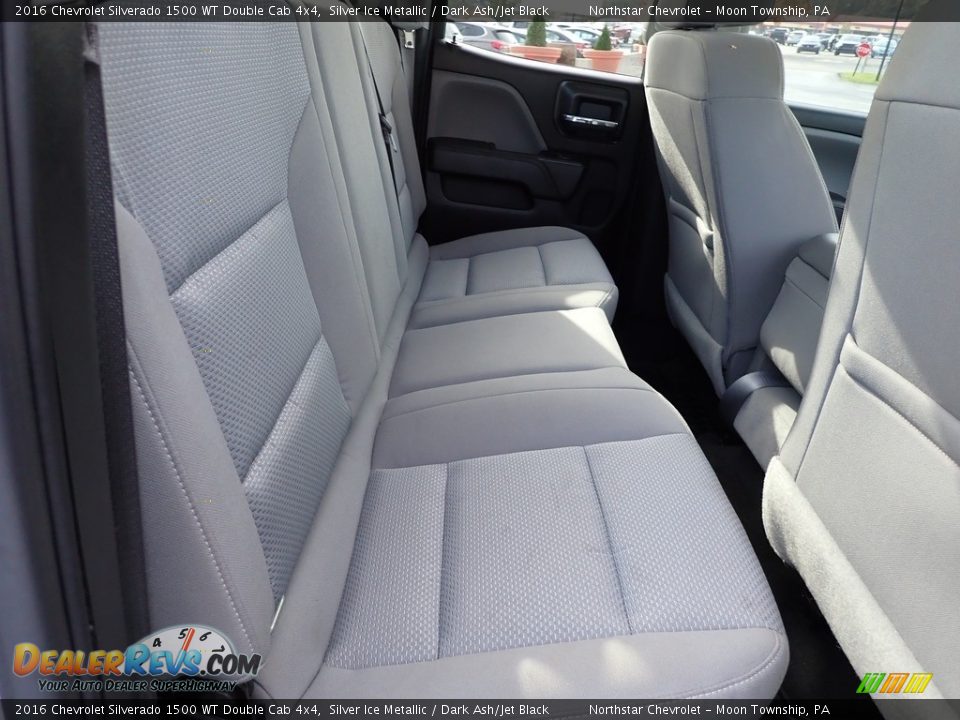 Rear Seat of 2016 Chevrolet Silverado 1500 WT Double Cab 4x4 Photo #17