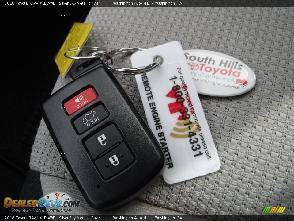 2018 Toyota RAV4 XLE AWD Silver Sky Metallic / Ash Photo #31